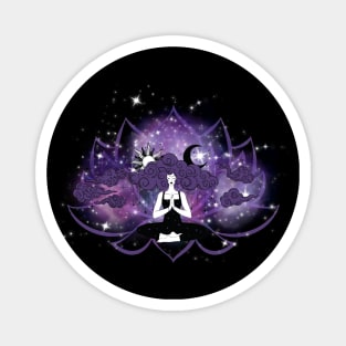 Mindful Meditation Lotus Lady - Buddhism Spirituality Magnet